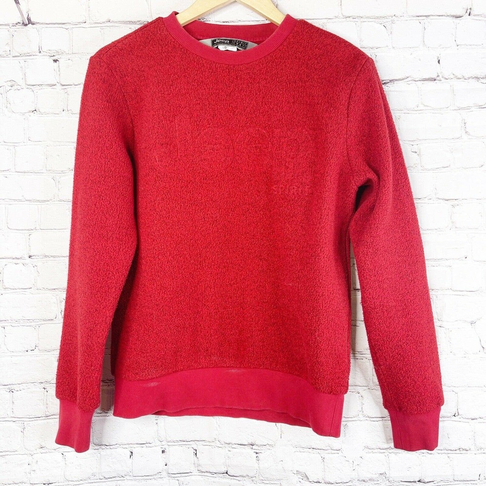JEEP Red Logo Long Sleeve Pullover Sweatshirt M